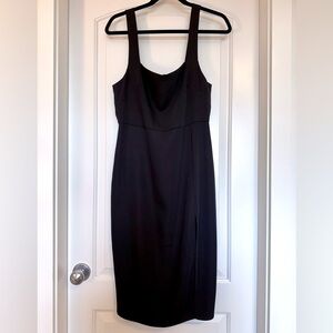 Babaton 90s Slit Midi Dress Black size 8